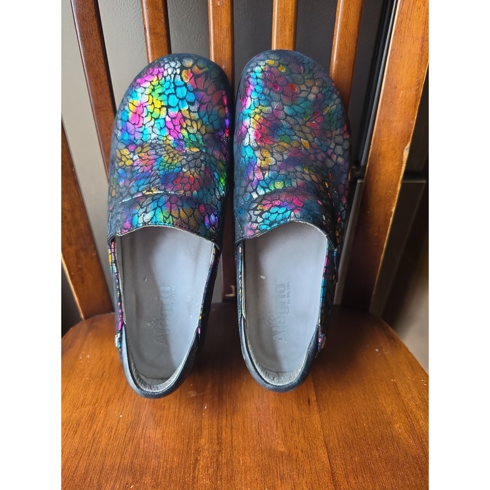 Alegria Womens 39 (8.5) Keli Rainbow Minnow Professional Slip On‎ Clog Comfort